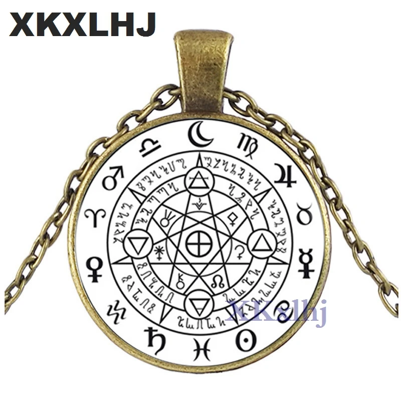 XKXLHJ 1 шт. Sigil черное волшебное колдовство сила трех кулонов колье массивное