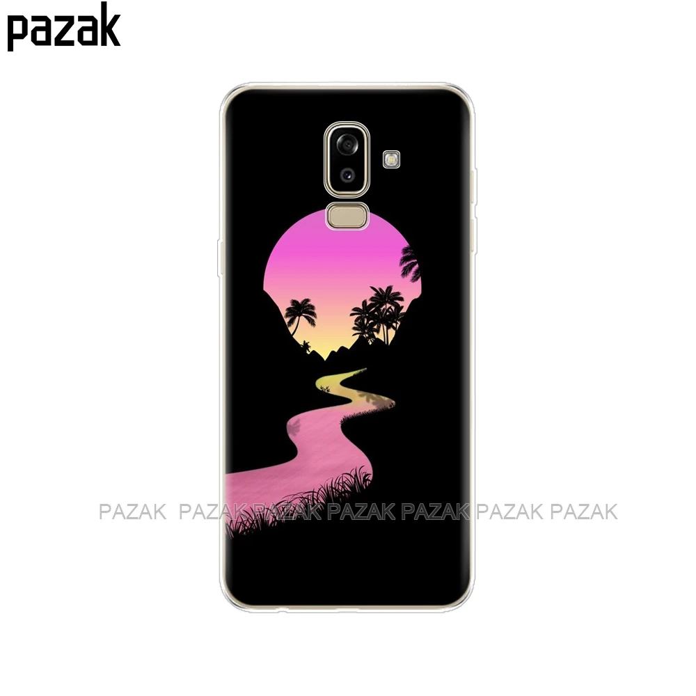 52259 Чехол для samsung Galaxy J8 чехол силиконовый чехол для samsung Galaxy J8 J810 чехол с черным принтом - Цвет: 52259