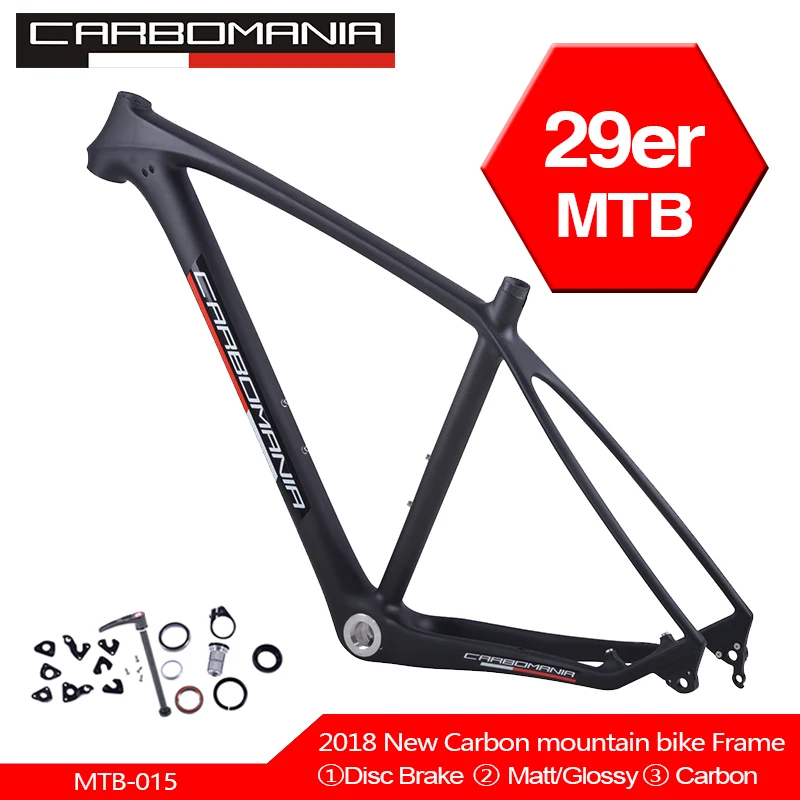 Carbomania карбоновая MTB велосипедная рама 29er рама для горного велосипеда 29 дюймов карбоновая BSA рама 3 к без логотипа дисковый тормоз
