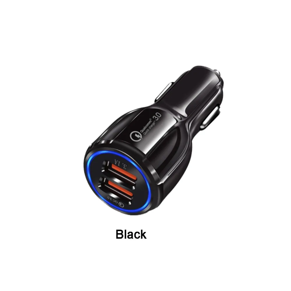 Buyincoins QC3.0 Сертифицированный быстрый заряд двойной 2 USB порт быстрое автомобильное