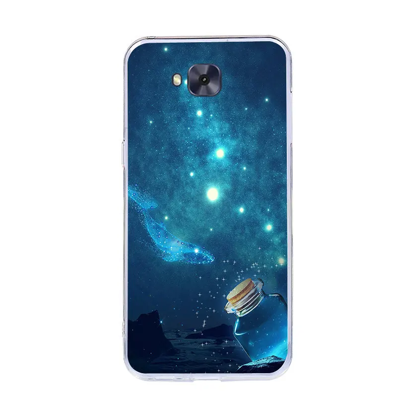 NORLSTY Phone Cover For Asus Zenfone 4 Selfie ZD553KL Case Soft TPU Silicon 5.5&quot Cases Cartoon |