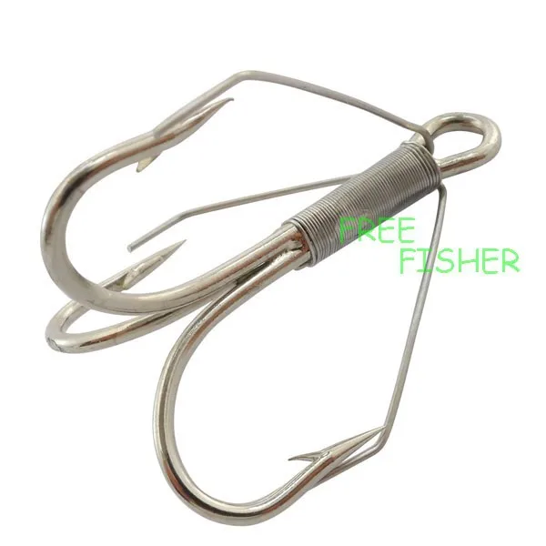 100 pcs fishing hooks weedless treble W3551 silver High Carbon Steel Barbed Hook | Спорт и развлечения