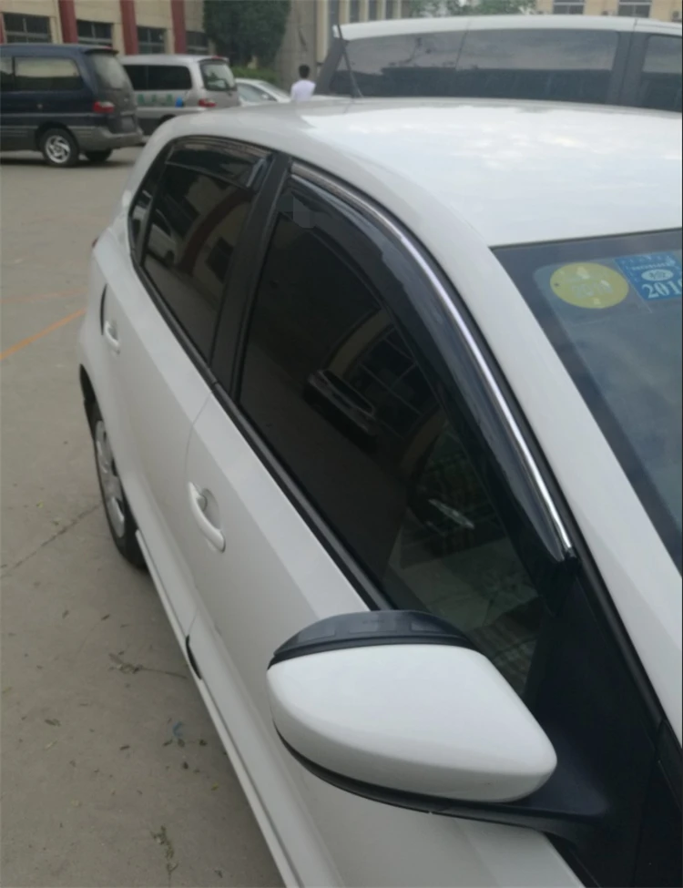 Пластиковый козырек на окно для Volkswagen POLO дефлектор от солнца и дождя