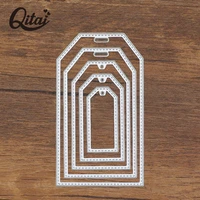 label frames qitai 5pcs cutting dies metal die cutters diy scrapbooking crafts labels with sewing thread embossing tools md268