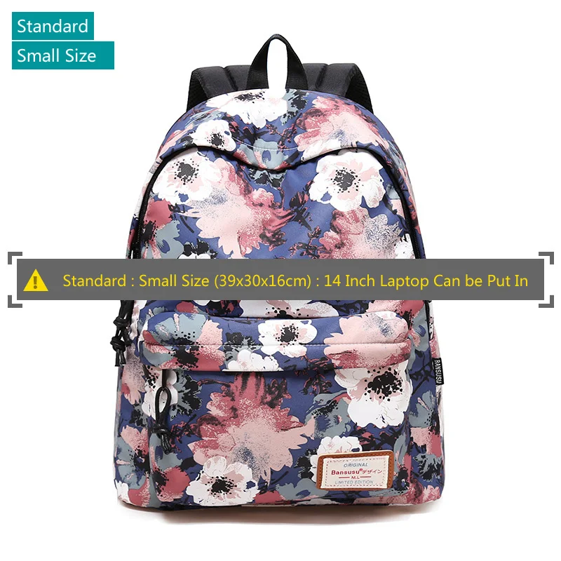 Standard-Small-Gray Large Bagpack Women 15.6 Inch Laptop Backpack with USB Charger Female Print Back Pack Bags for School Teenage Girl Backbag Woman - Цвет: Standard-Small-Gray