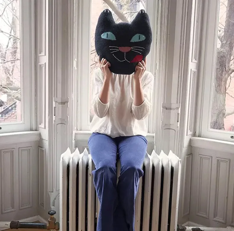 Хит! Новинка! Супер милая подушка для дивана с радужным котом мягкая детской