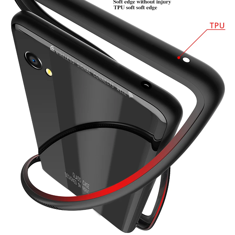 Для OPPO F5 A73 A79 A1 A71 A57 A39 чехол однотонное деловое стекло + ТПУ Ультратонкий для