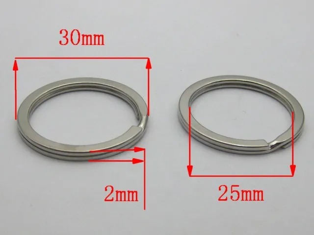 

50 Silver-plate Tone Split Rings Key Rings 30X2mm