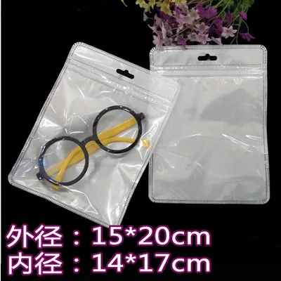 

Retail 15*20cm 100Pcs/Lot 5.9"x7.87" Clear Self Seal Zipper Plastic Bags With Hang Hole Ziplock Zip Lock Poly Packaging Bags