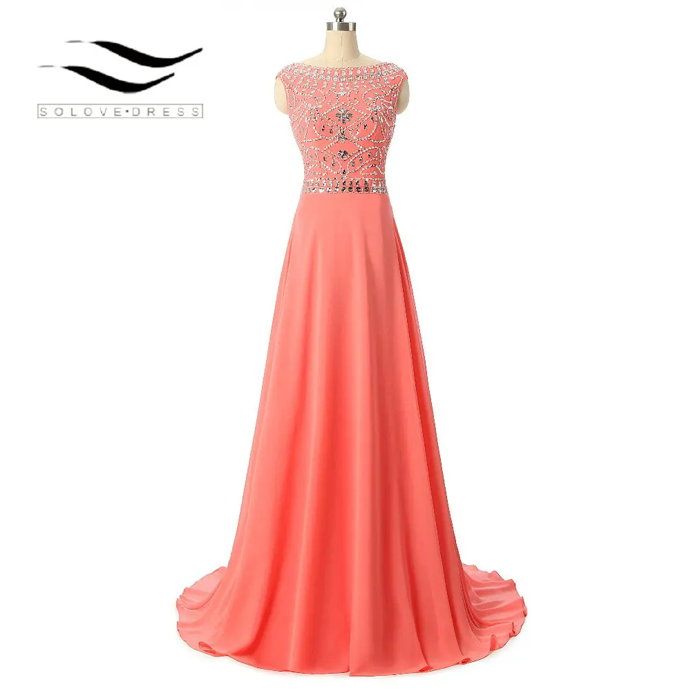 Женское платье трапеция длинное вечернее длиной до пола с кристаллами и бусинами