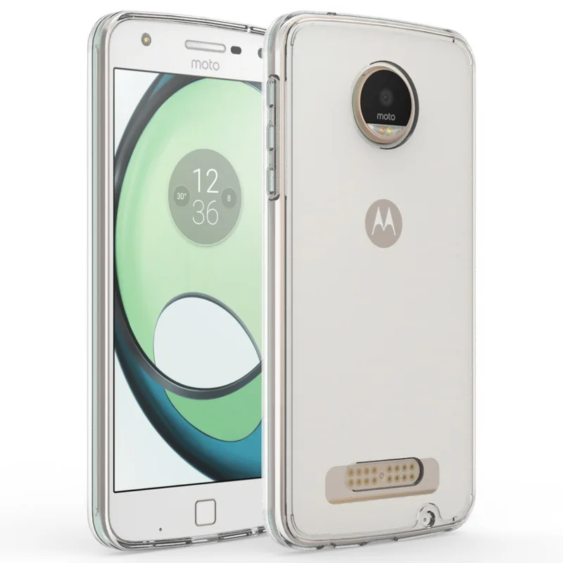 Для Motorola MOTO Z Play чехол Кристальный Гибридный Бампер прозрачная твердая акриловая задняя крышка для MOTO Z Play Защитные чехлы для телефонов Z Play