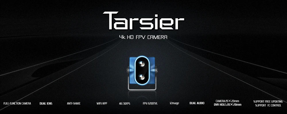 Caddx Tarsier V2 1200TVL 4K 30fps HD двойной объектив Super WDR WiFi FPV записывающая камера с DVR двойной аудио OSD для радиоуправляемого гоночного дрона