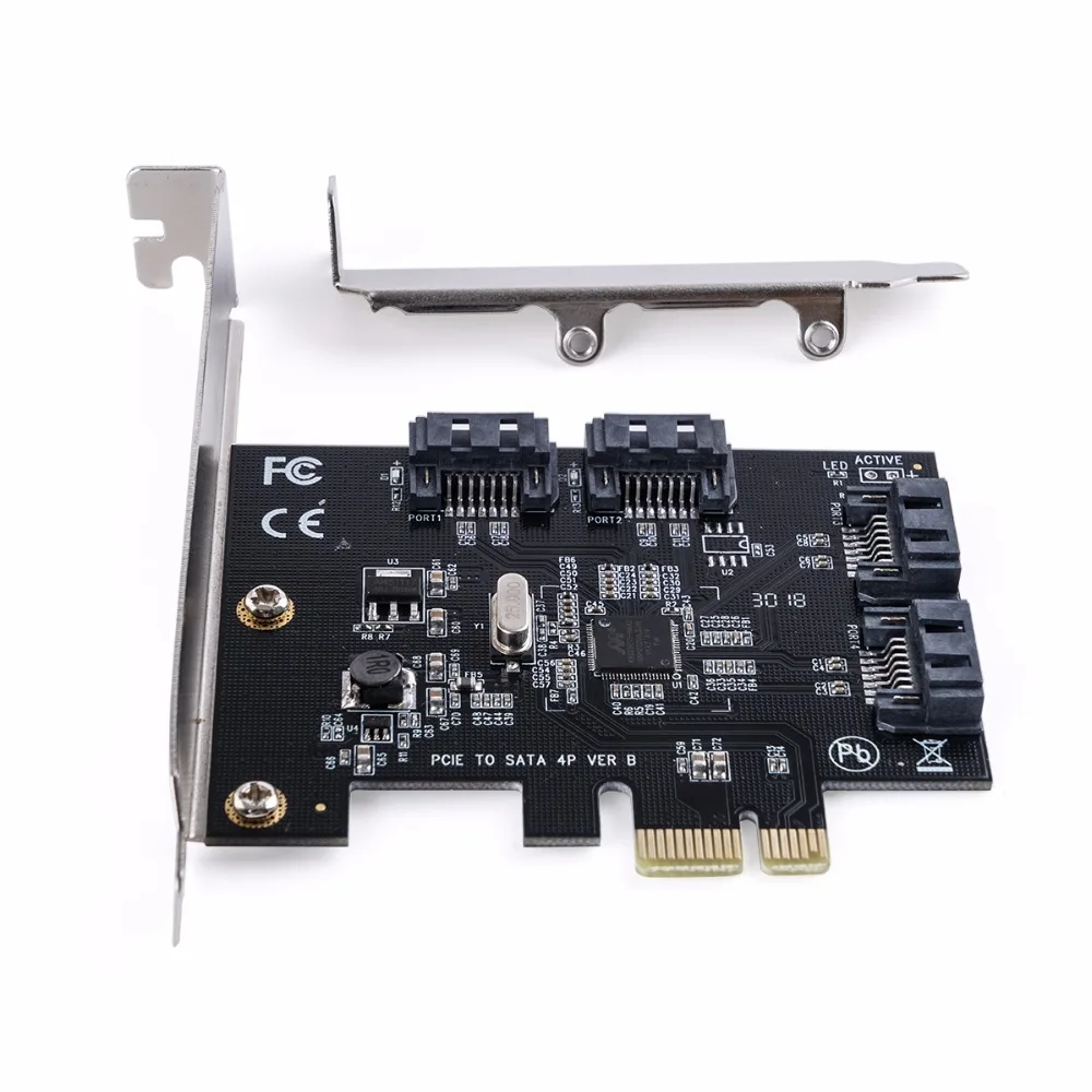 Карта расширения ORICO 4 порта SATA3.0 PCI E X1 в добавленная карта совместимая с X4 X8 X16