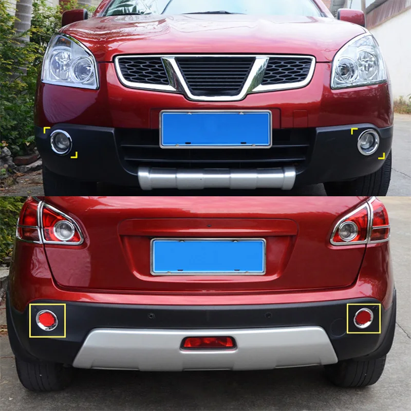 Авто Стайлинг хромированные передние и задние противотуманные фары крышка