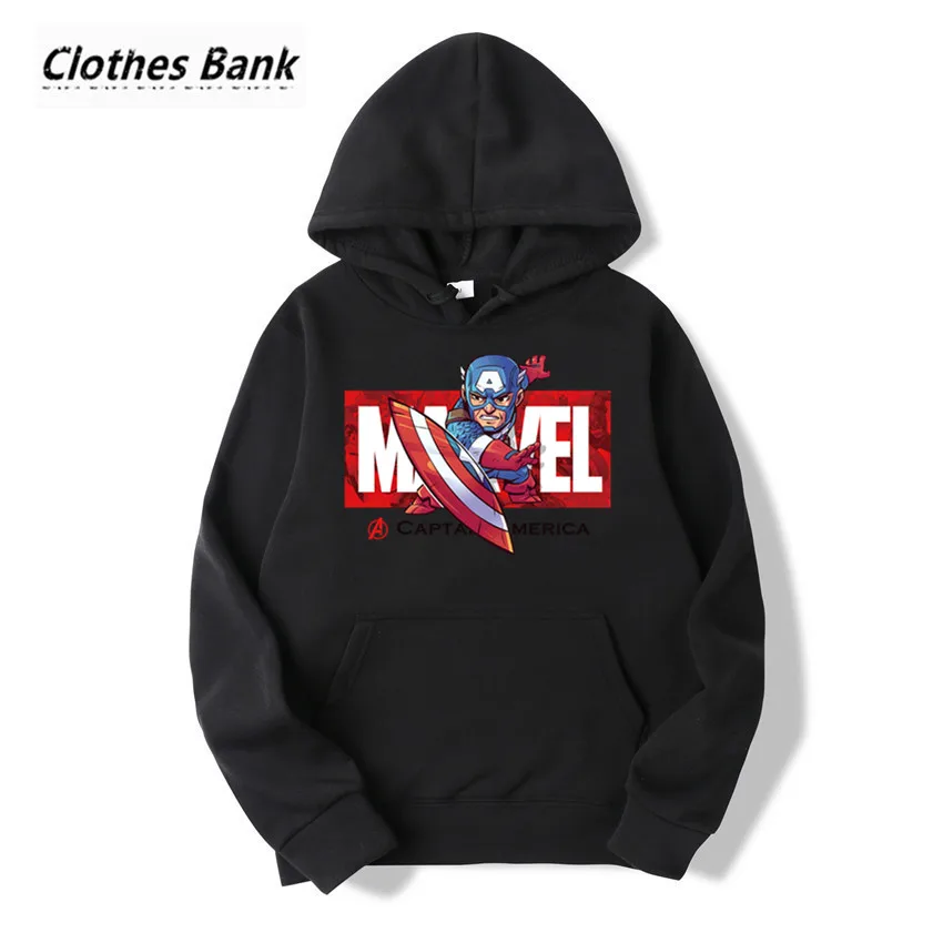 Marvel Капитан Америка мультфильм Fnny толстовки для мужчин и женщин модная уличная