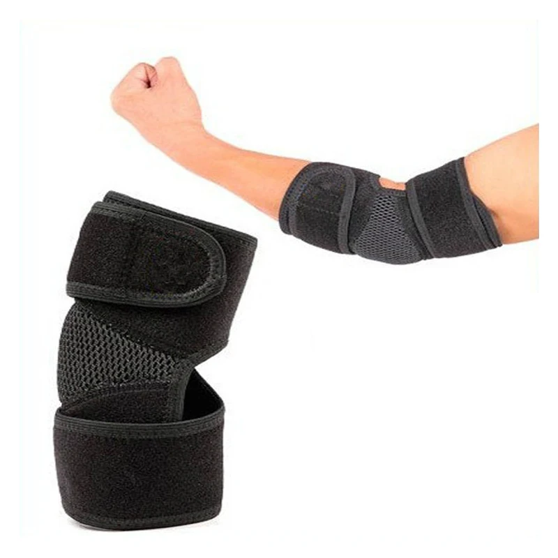 Adjustable Unisex Breathable Elbow Support Wrap Brace Gym Sport Injury Pain Mesh Elbow Protector for Basketball Running Fitness