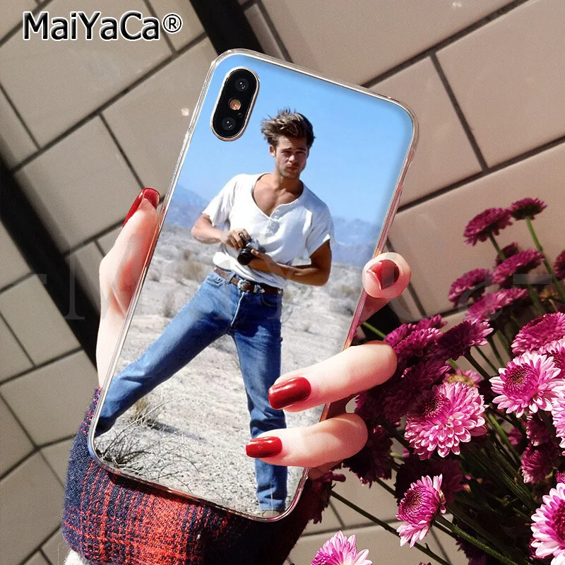 MaiYaCa brad pitt TPU Мягкий силиконовый чехол для телефона Apple iPhone 8 7 6 6S Plus X XS MAX 5 5S SE XR
