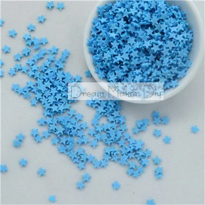 light blue Г/лот 100 полимерная Горячая глина брызгает прекрасная звезда для ремесел, DIY конфетти - Цвет: light blue
