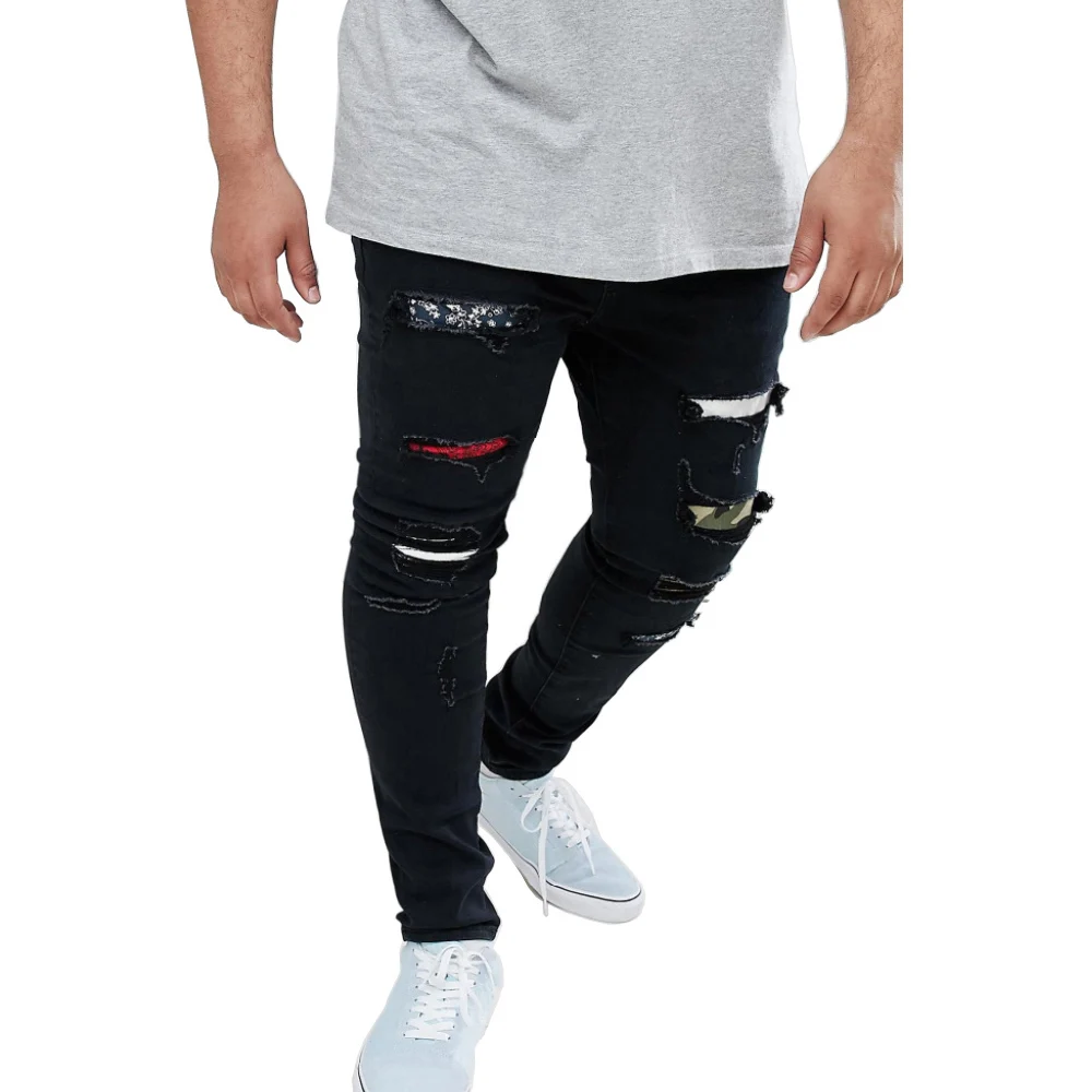 

Men's Hip Hop Ripped Fashion Casual Skinny Denim Jeans V1207-004