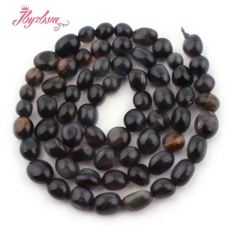 Blue Tiger Eye 4x6x5-8mm нерегулярный, свободной формы натуральный камень разделитель для DIY ожерелье ювелирные изделия для создания браслетов 1" - Цвет: Blue Tiger Eye