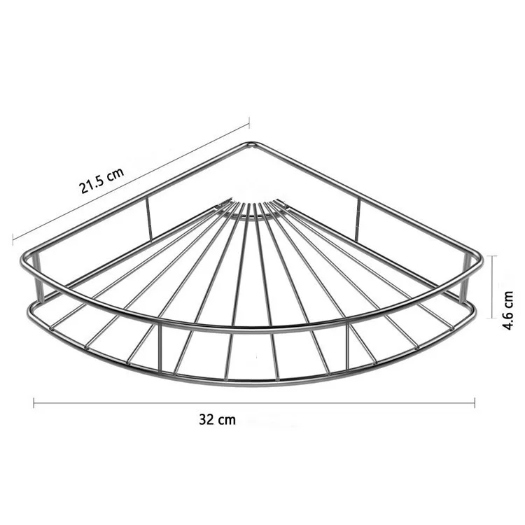 Клейкая угловая полка для душа из нержавеющей стали ванной комнаты треугольные