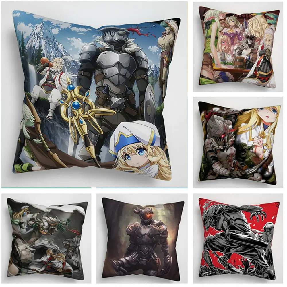 Suef Anime manga Goblin Slayer Anime two sided Pillow Cushion Case Cover 16x16inches 40x40cm