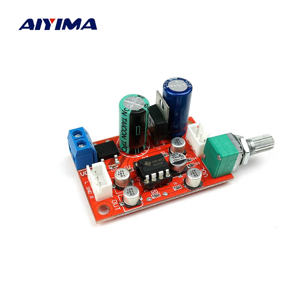 AIYIMA NE5532 Op усилитель предусилитель Board с громкостным потенциометром одиночный