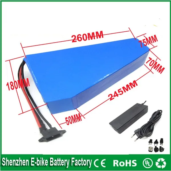 48 v 1000 w треугольник Электрический велосипед батарея 48 V 20Ah для 48 v Bafang/8fun 1000 w/750 w средний/центр приводной двигатель+ зарядное устройство+ сумка