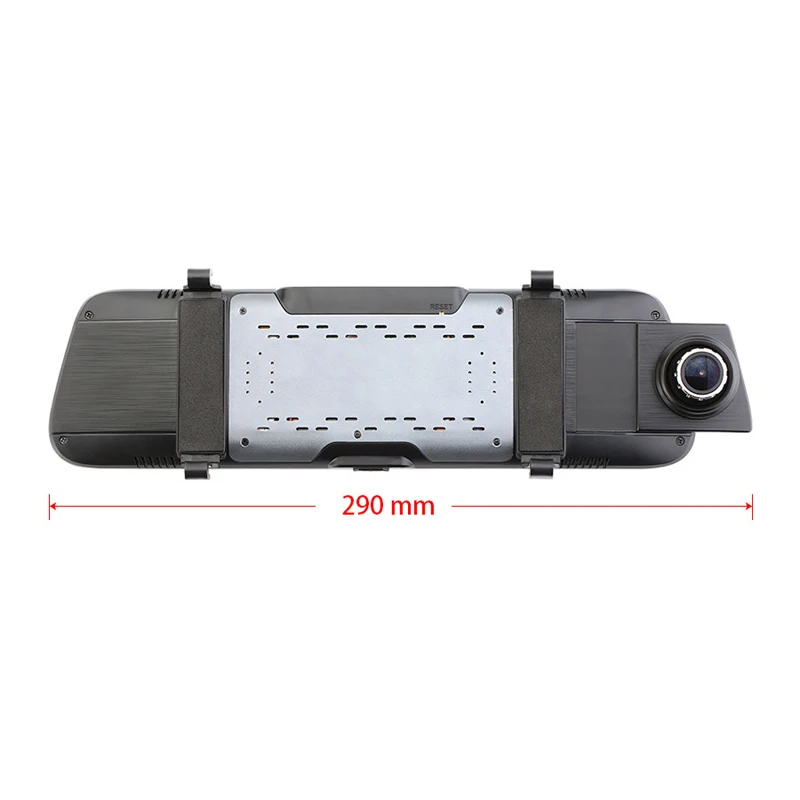 Автомобильная камера Dashcam Full HD 1920x1080 10 дюймов IPS сенсорный экран Зеркало DVR Двойная линза Dash Cam Парковочный монитор Запись вождения Рекордер.