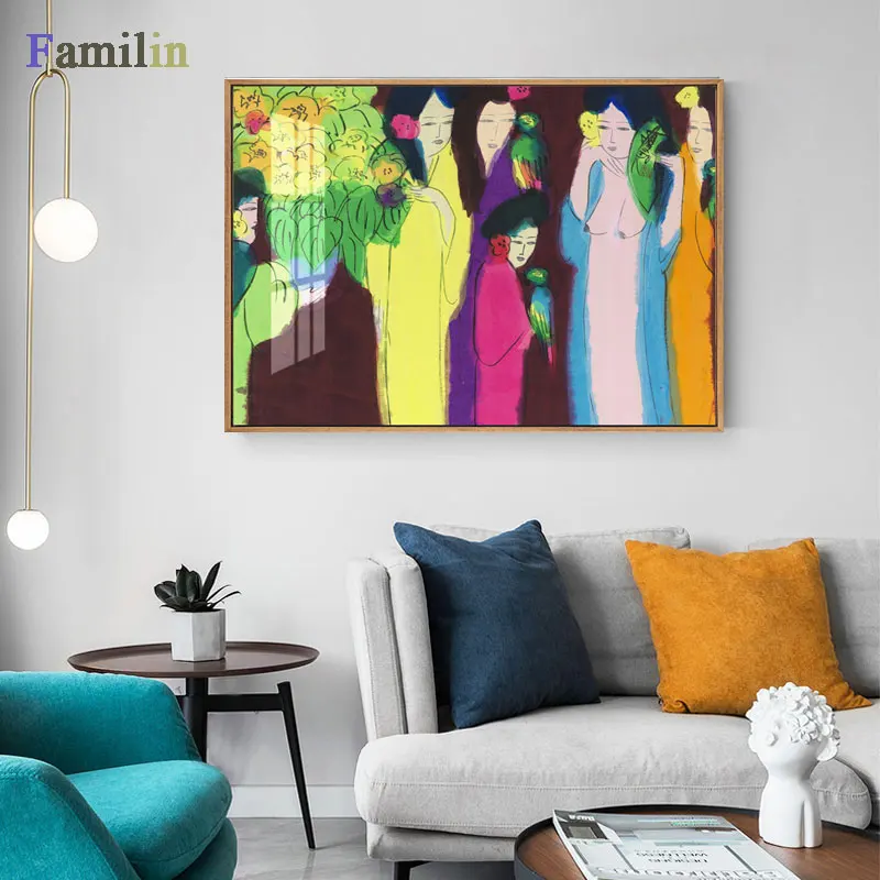 Винтажная живопись HD абстрактная масляная напечатанная на холсте Современная