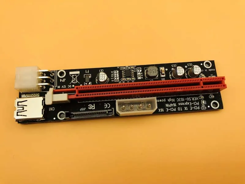 12 шт. 3 в 1 4pin 6pin SATA PCI E Экспресс 1x 4x 8x 16x удлинитель USB 0 черный Райзер адаптер карта