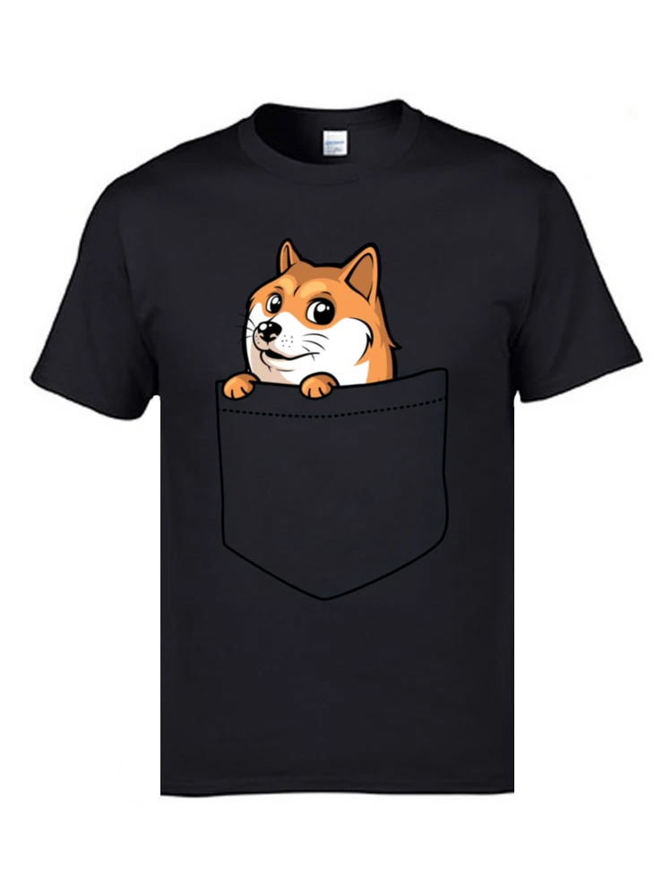 Карманные Doge Dog Kawaii футболки Eskimo Welsh Corgi Terrier смешные милые высшего качества Модный