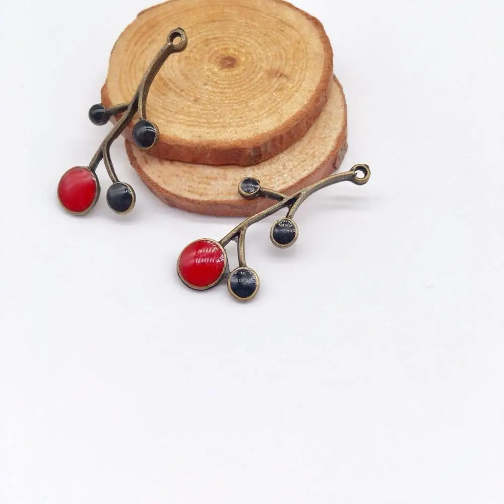 2 шт. винтажные эмалированные Подвески в виде листьев и ветвей|Шармы| |