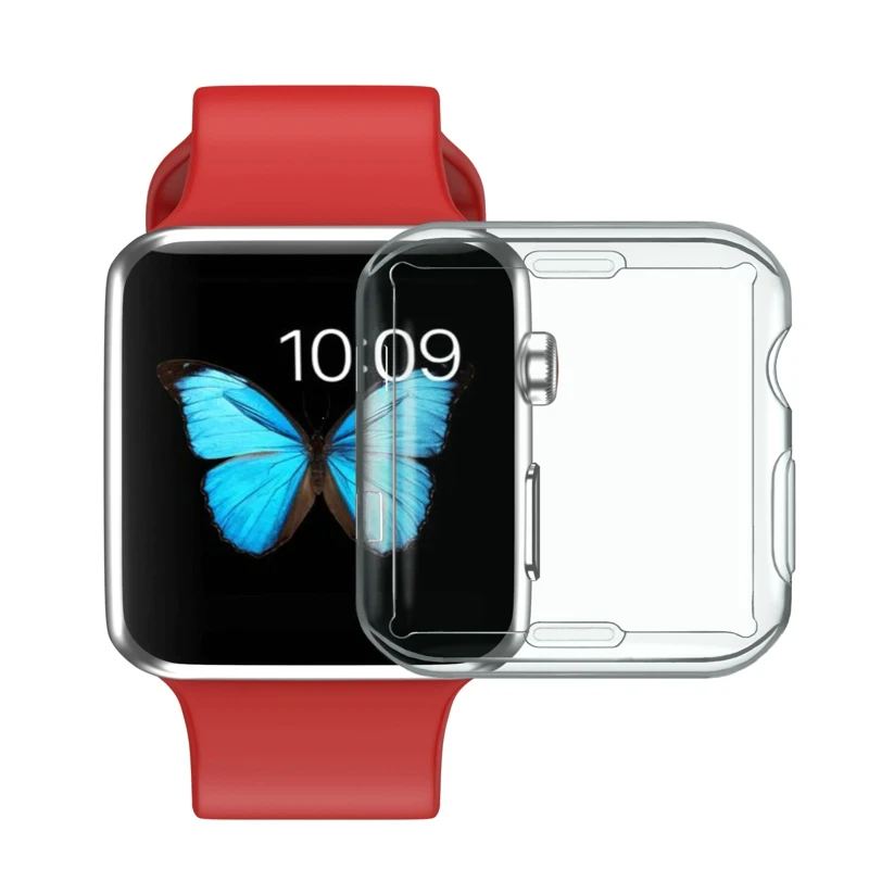 

Dehyaton TPU Abrasion-resistant Anti-scratch Protector Case Cover Skin Shell for Apple Watch iWatch Series 2 3 38mm 42mm Clear