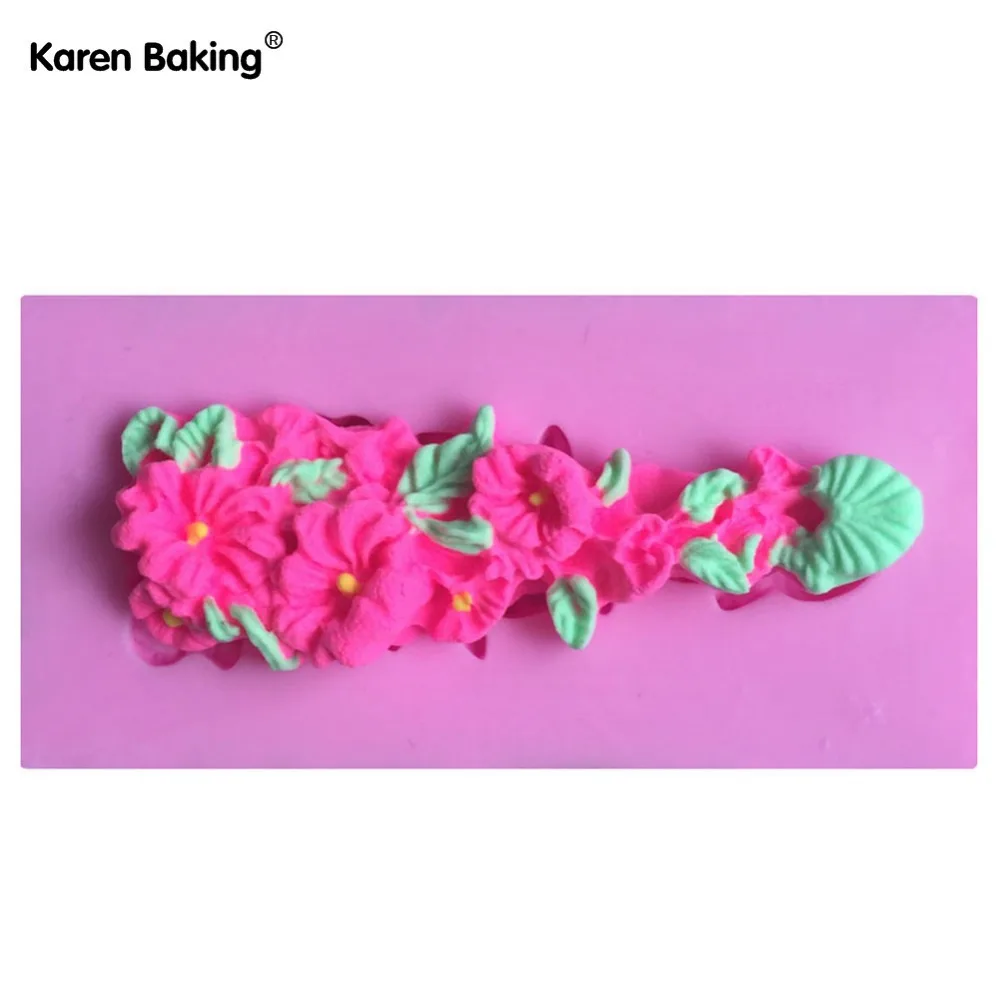 Новое поступление Дизайн 3D в Форма цветка силиконовые формы шоколадная помадка