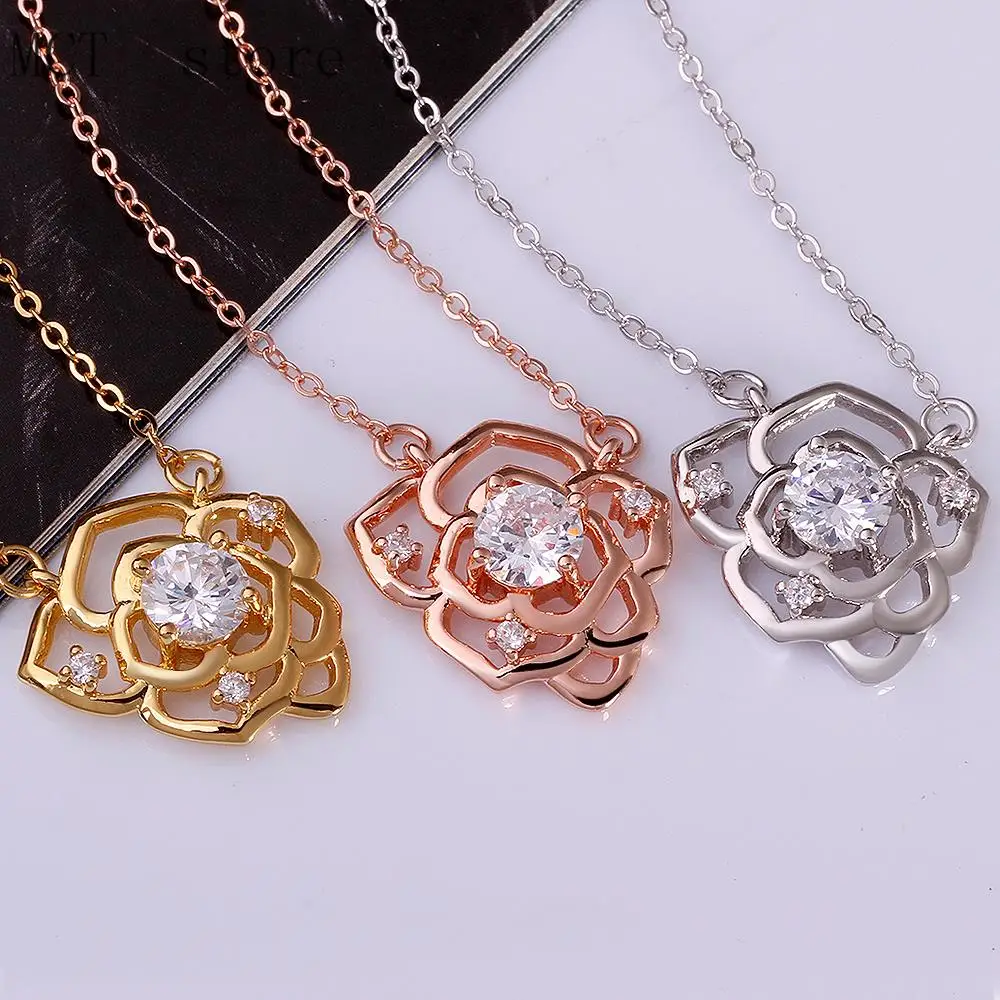 N034-C Wholesale High Quality Women Men zircon necklace Fashion Jewelry Free shopping 18K gold plating | Украшения и аксессуары