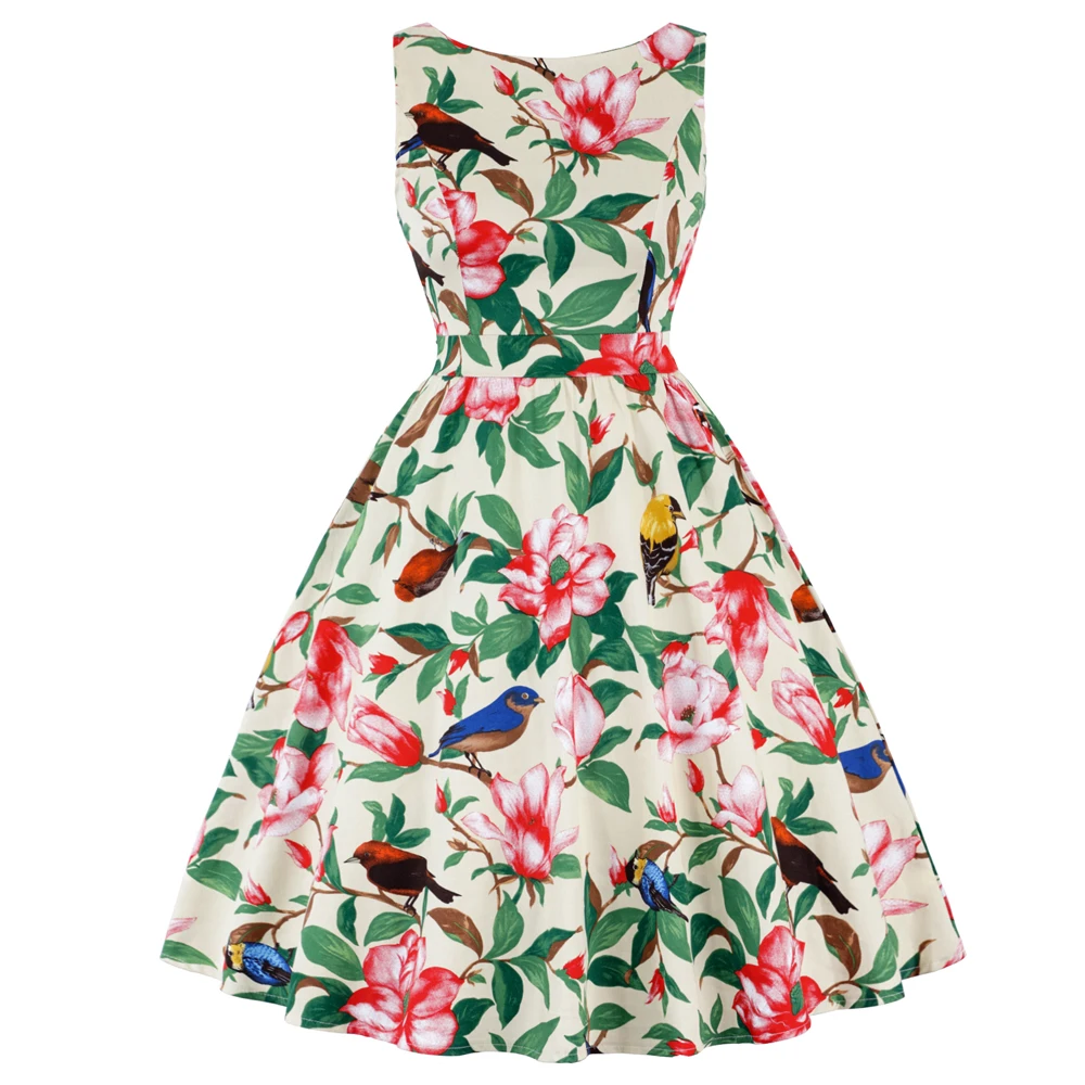 Женское винтажное платье Joineles Повседневное трапеция с принтом в виде бабочки на