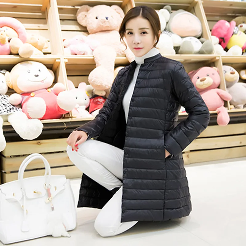 Женская Осенняя куртка на утином пуху легкая тонкая 2019 весенняя модная женская