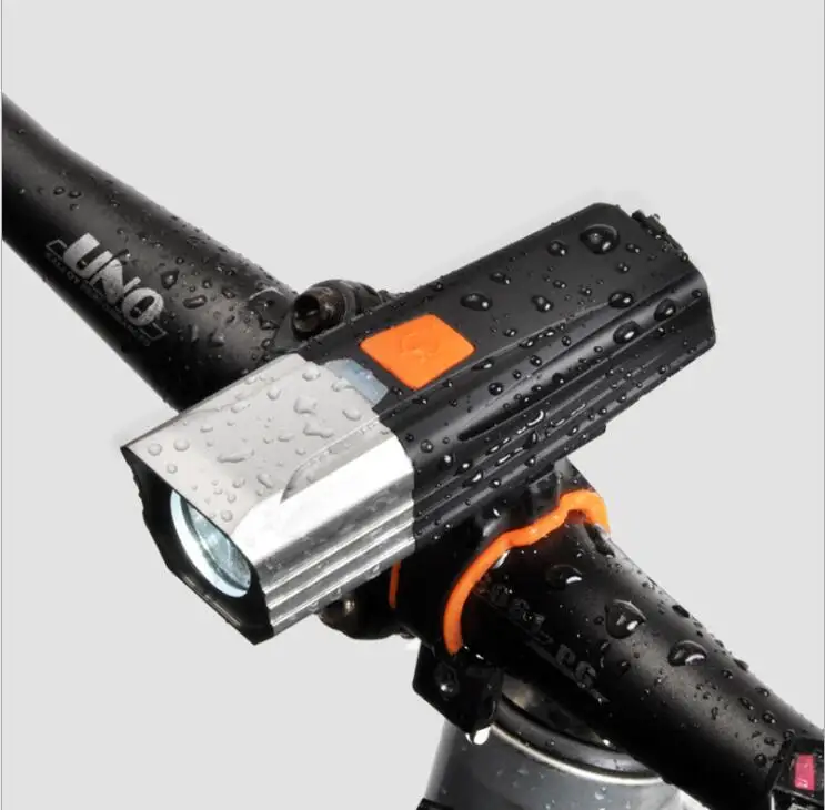JOSHOCK фары горного велосипеда usb зарядка светодиодный фары для езды ночью высокий светильник s водонепроницаемый алюминиевый велосипедный светильник - Цвет: Silver