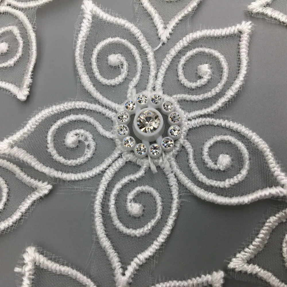 GXINUG 1 Yd алмазные розы вышивка кружевная отделка лента для аппликации ткань сделай