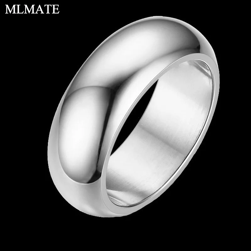 

7mm Vintage Wedding Brands Men Women Cool Ring 316L Stainless Steel Black Gold Blue Silver Rose Gold Drop Shipping