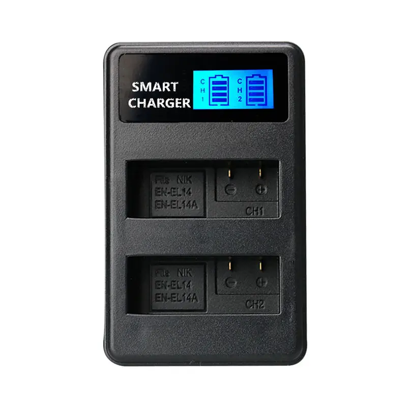 FULL-En-El14/En-El14A Usb ЖК-дисплей двойной порт зарядное устройство для Ni-Kon D3100 D3200 D3300 D3400