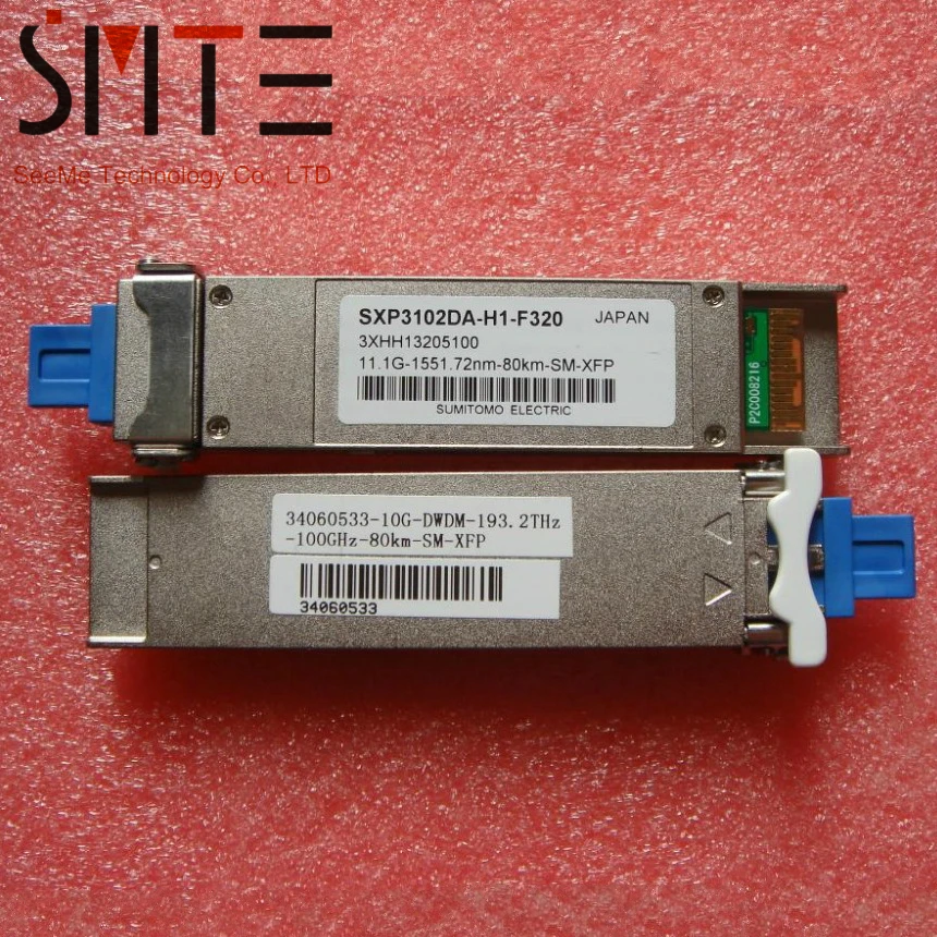

SUMITOMO SXP3102DA-H1-F320 DWDM 10G 80KM 11,1G-1551.72NM-80KM-SM-XFP 3XHH13205100 волоконно-оптический трансивер