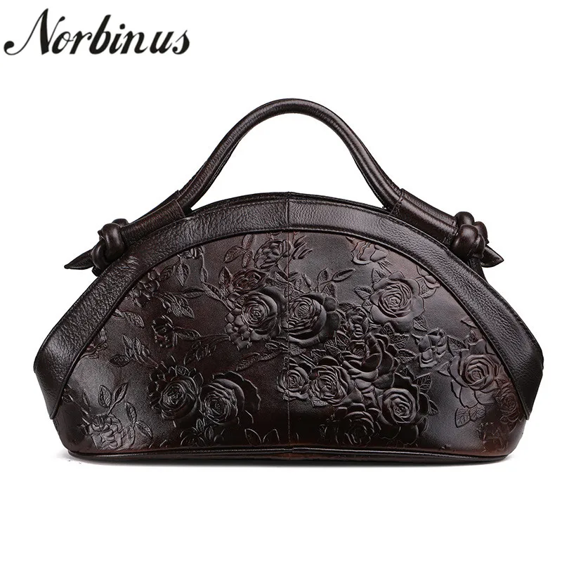 

Norbinus Luxury Handbags Women Bags Designer Embossed Genuine Leather Handbag Female Brand Shoulder Crossbody Messenger Bag Tote