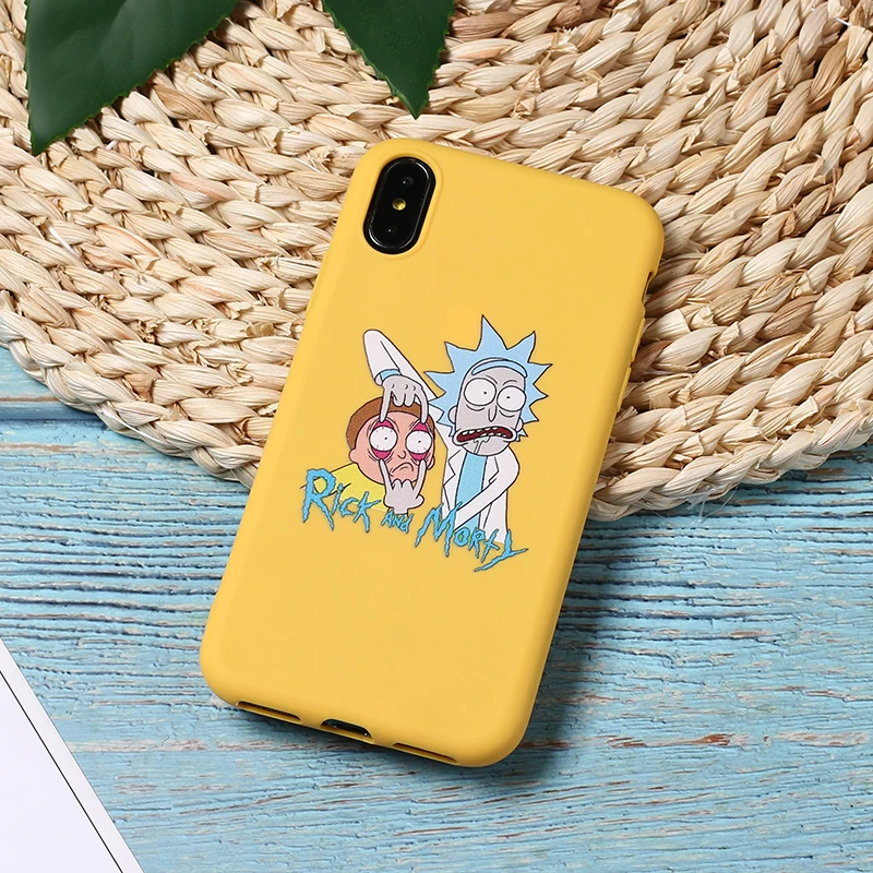 1 Рик и Морти Забавный мультяшный комикс мем забавная цитата для iPhone 11 Pro 8Plus X 7 7Plus XR Xs Max мягкий силиконовый матовый чехол Fundas - Цвет: 1