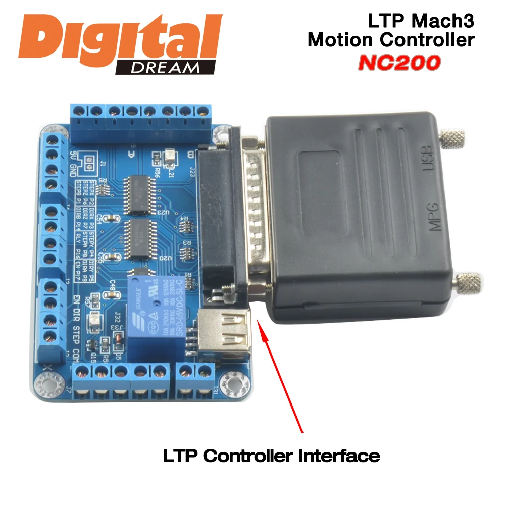USB motion контроллер с breakboard для Mach3 программного обеспечения 200 Kpps ЧПУ |