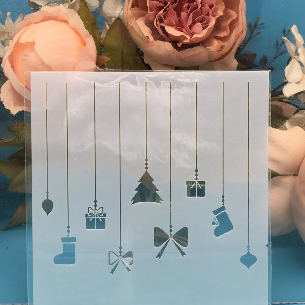 13 см Рождество Подарочная коробка DIY Craft Многослойные трафареты настенная