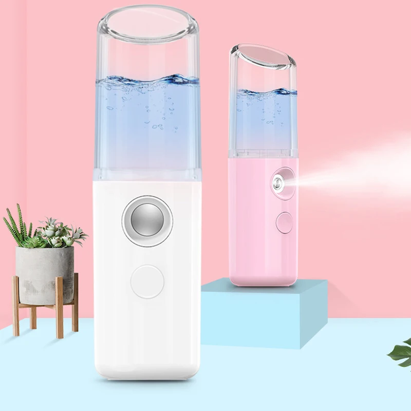Нано спрей для лица увлажняющий косметический инструмент USB зарядка портативный