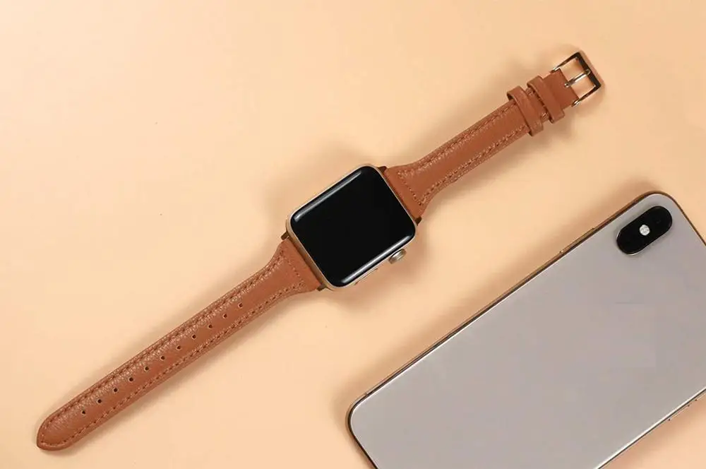 Leather Band For Apple Watch 38mm 40mm 42mm 44mm,Apple Watch band Replacement Strap Wristband for iWatch Bracelet Series 4 3 2 1
