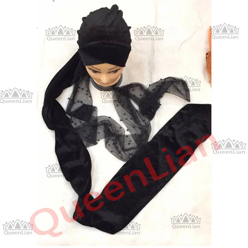 2017 модные эластичные Бандана с жемчугом в африканском стиле для женщин |